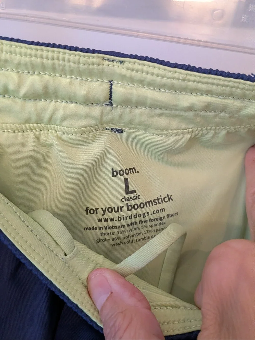 Men's Birddogs Navy Blue Athletic Shorts with Lime Waist Lining